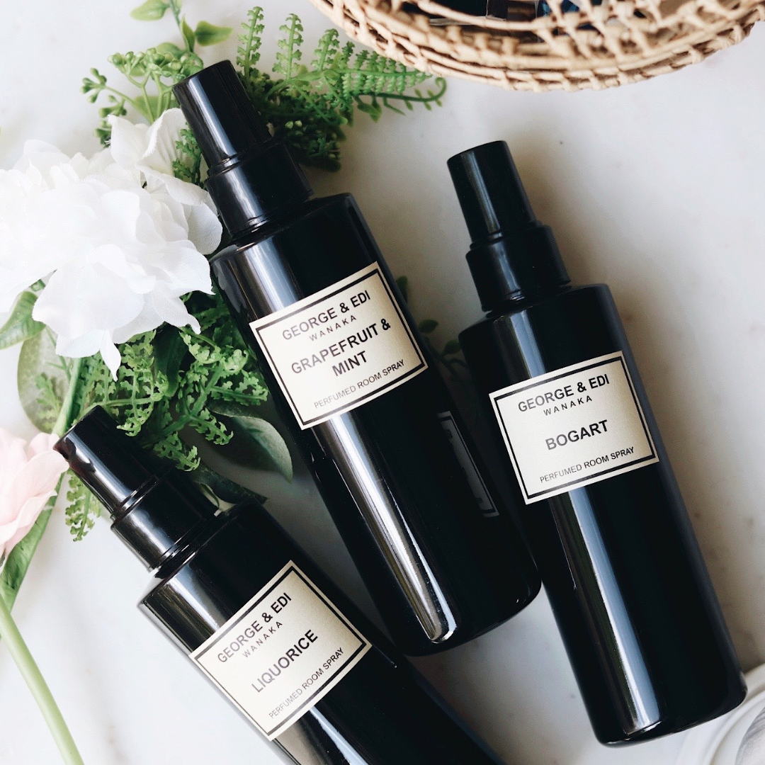 THREE GEORGE & EDI PERFUMED ROOM SPRAY BOTTLES