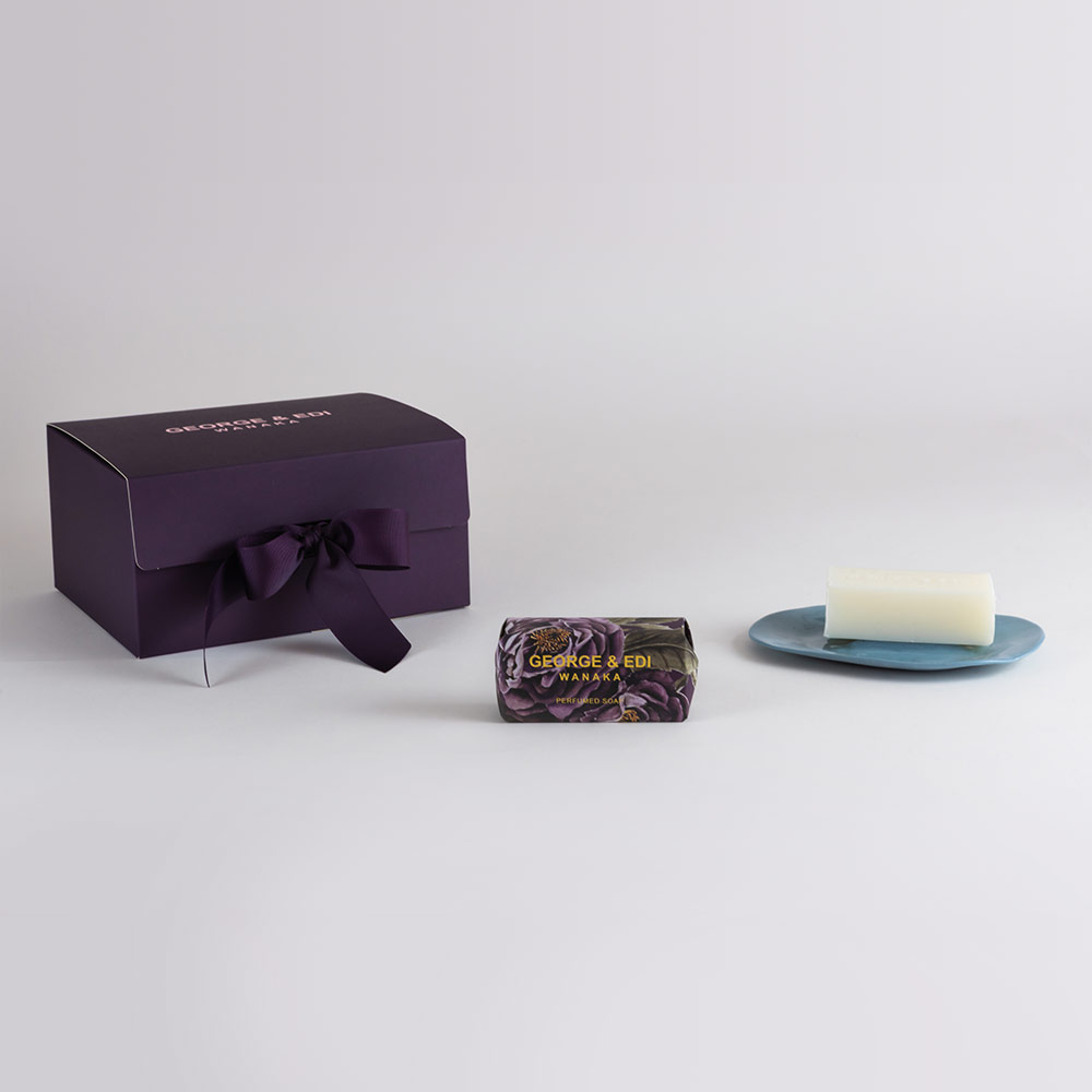 GEORGE & EDI artisanal range - gift box - soap and dish set - liquorice