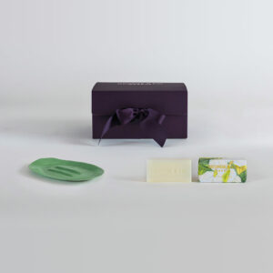 GEORGE & EDI artisanal range - gift box - soap and dish set - green