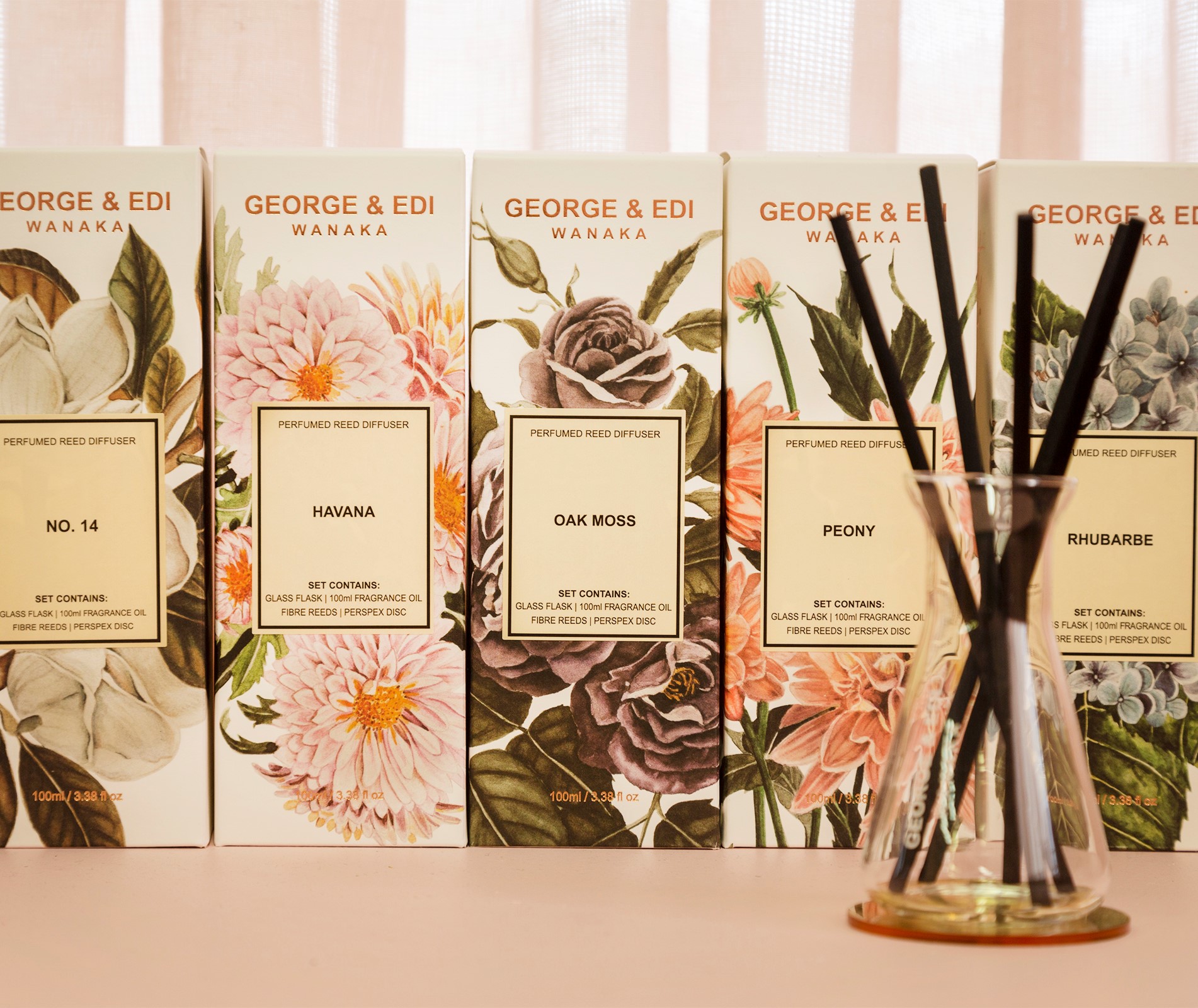 George And Edi Perfumed Reed Diffuser Display