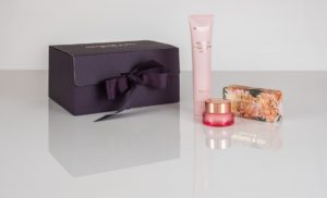 G E Small Gift Box A Little Fragrant Indulgence Outside Of Box Shot With Products Lr